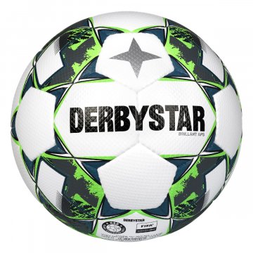 Derbystar Brillant APS v22 Fußball, weiß/grün/grau