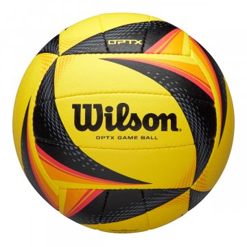 Wilson OPTX FIVB Game Beachvolleyball, gelb/schwarz/rot