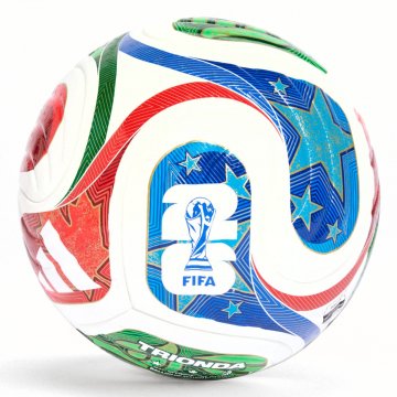 adidas WM26 Trionda Pro Fußball, weiß/blau/rot/grün
