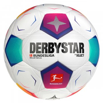 Derbystar Bundesliga Brillant Replica v23 Fußball, weiß/bunt