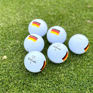 Wilson DUO Soft Deutschland Golfbälle, 12er Box, weiß