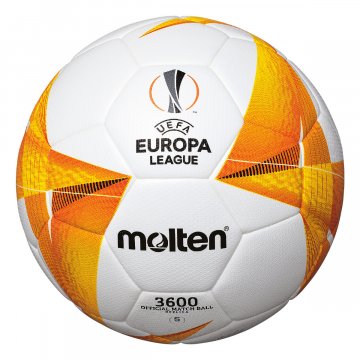 Molten F5U3600 Replica UEFA EL Fußball, weiß/orange/schwarz