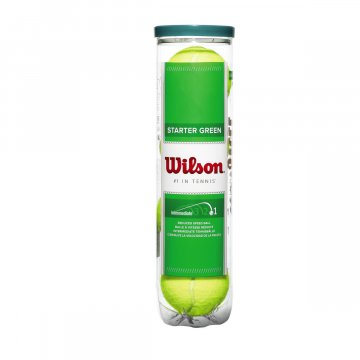Wilson Starter Play Green Stage 1 Tennisbälle, 4er Dose, gelb