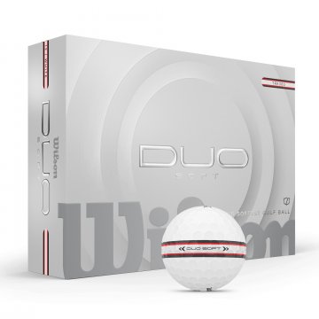 Wilson DUO Soft TRK360 Golfbälle, 12er Box, weiß
