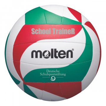 Molten V5M-ST School TraineR Volleyball, weiß/grün/rot