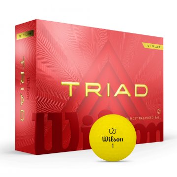 Wilson Triad Golfbälle, 12er Box, gelb