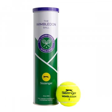 Slazenger Wimbledon Tennisbälle, 4er Dose, gelb