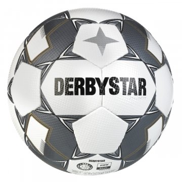 Derbystar Brillant TT v24 Fußball, weiß/silber