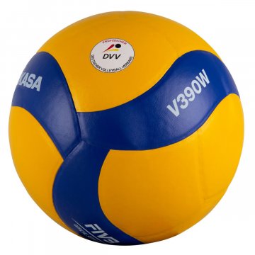 Mikasa V390W Volleyball, gelb/blau