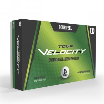 Wilson Tour Velocity Feel Golfbälle, 15er Pack, weiß