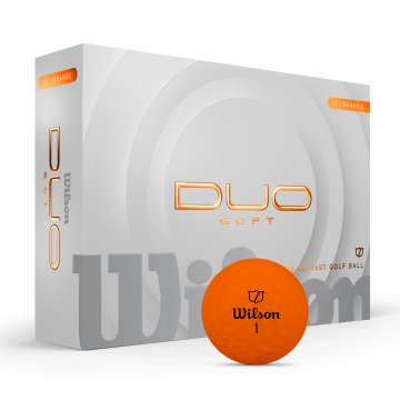 Wilson DUO Soft Golfbälle, 12er Box, orange