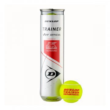 Dunlop VDT Trainer Tennisbälle, 4er Dose, gelb