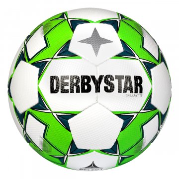 Derbystar Brillant TT v22 Fußball, weiß/grün/grau