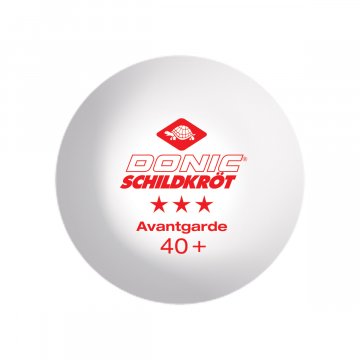 Donic-Schildkröt Avantgarde 3-Stern 40+ Tischtennisbälle, 3er Pack, weiß