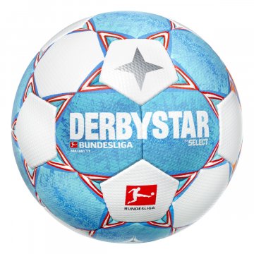 Derbystar Bundesliga Brillant TT v21 Fußball, weiß/orange/blau