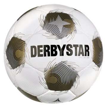 Derbystar Brillant APS v25 Fußball, weiß/gold/silber