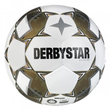 Derbystar Brillant APS v24 Fußball, weiß/gold