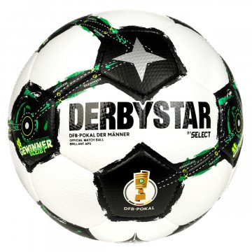 Derbystar DFB-Pokal Brillant APS v25 Fußball, weiß/schwarz/grün