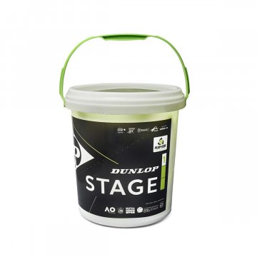 Dunlop Stage 1 Green Tennisbälle, 60er Eimer, gelb