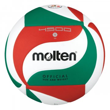 Molten V5M4500 Volleyball, weiß/grün/rot