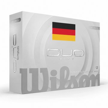 Wilson DUO Soft Deutschland Golfbälle, 12er Box, weiß
