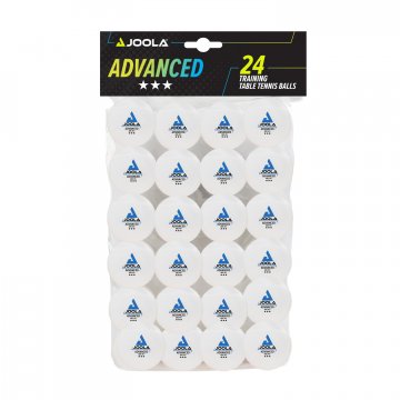 Joola Advanced Training 3-Stern 40+ Tischtennisbälle, 24er Polybag, weiß