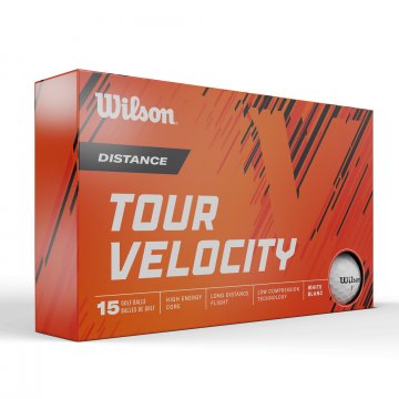 Wilson Tour Velocity Distance Golfbälle, 15er Pack, weiß