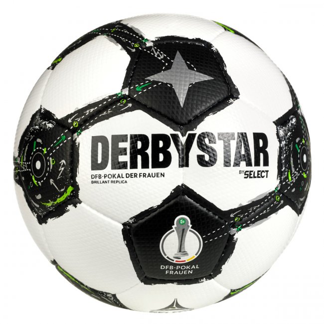 Derbystar DFB-Pokal Brillant Replica Women v25 Fußball, weiß/schwarz/grün