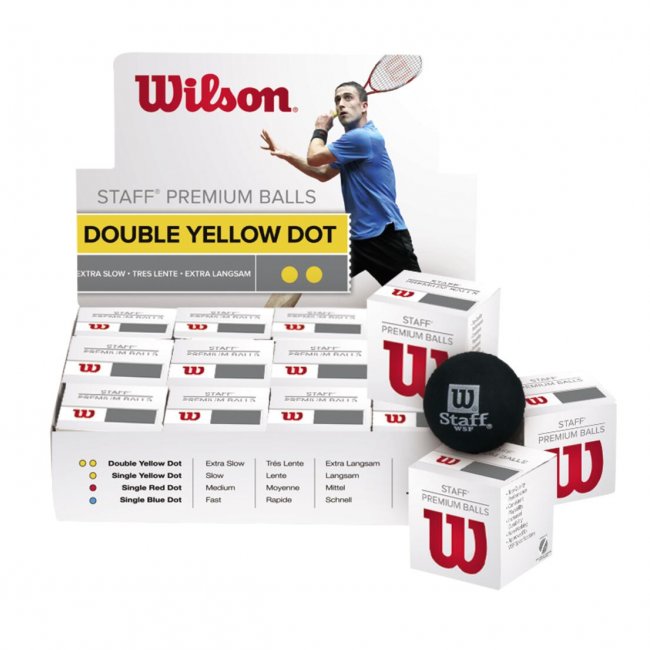 Wilson Staff Squashbälle, 12er Box, schwarz