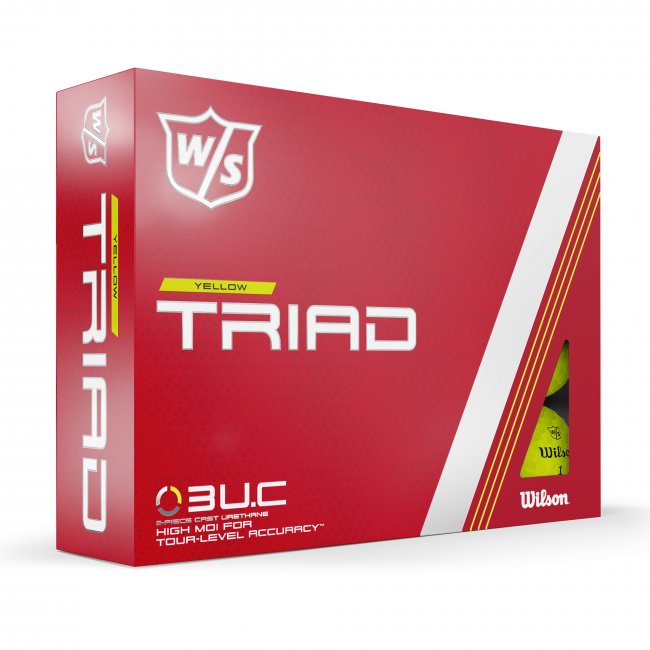 Wilson Staff Triad Golfbälle, 12er Box, gelb