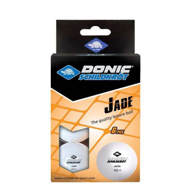 Donic-Schildkröt Jade 40+ Tischtennisbälle, 6er Pack, weiß