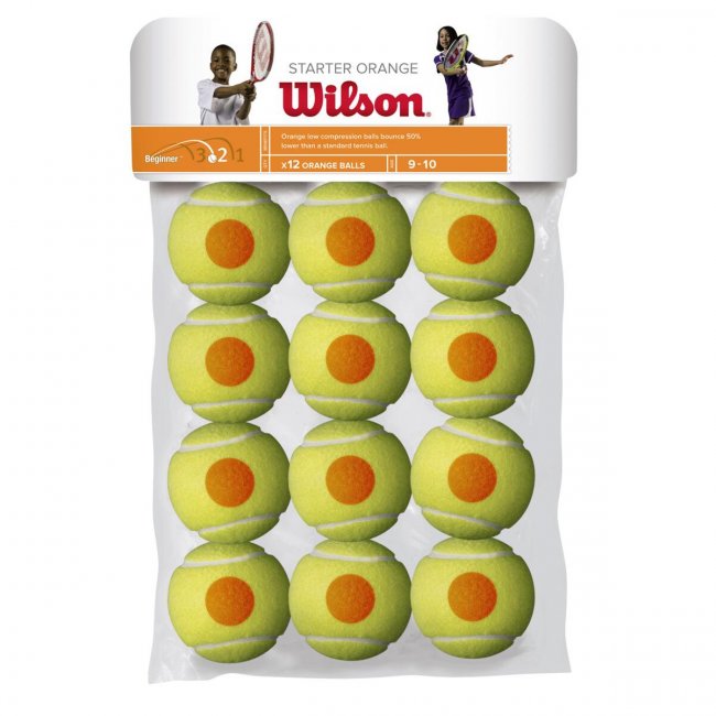 Wilson Starter Orange Stage 2 Tennisbälle, 12er Pack, gelb