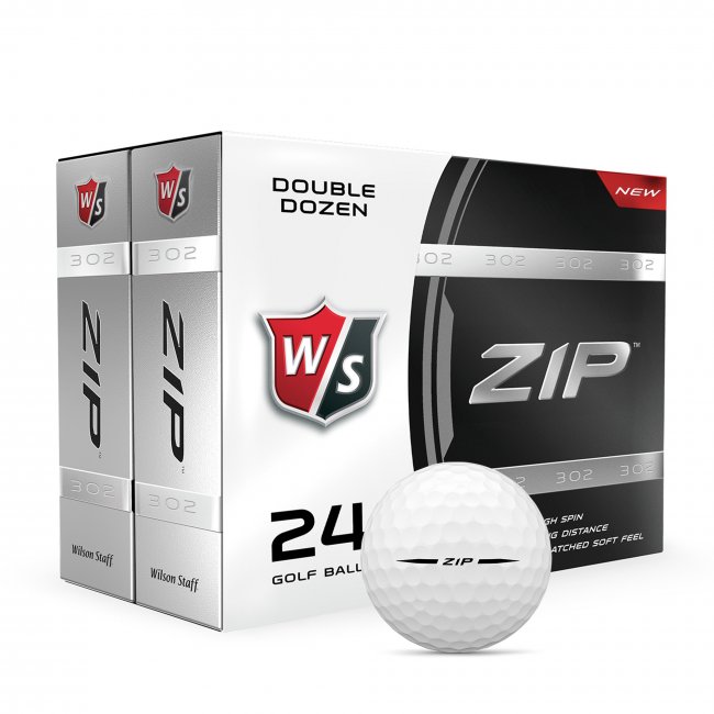 Wilson Staff ZIP Golfbälle, 24er Pack, weiß