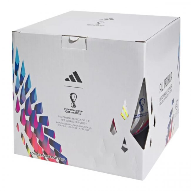 adidas WM22 Al Rihla League Fußball, Box, weiß/bunt