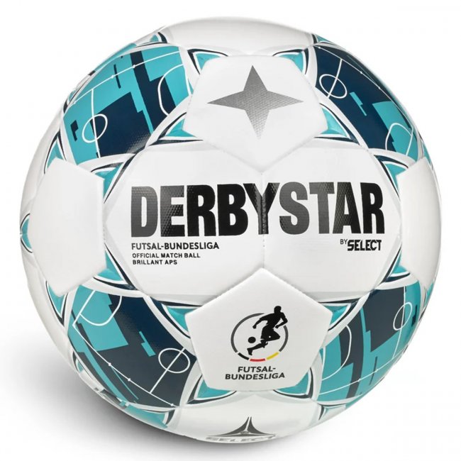 Derbystar Futsal-Bundesliga Brillant APS v26 Futsalball, weiß/blau/grau