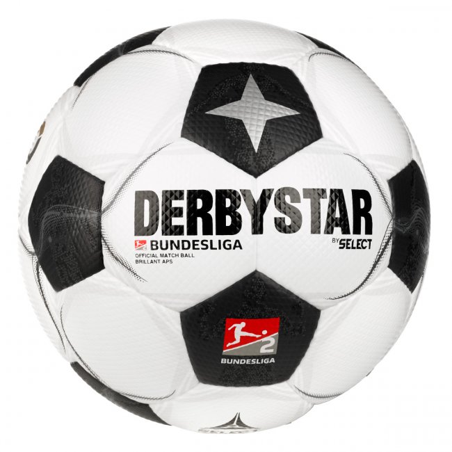 Derbystar 2. Bundesliga Brillant APS Classic v24 Fußball, weiß/schwarz