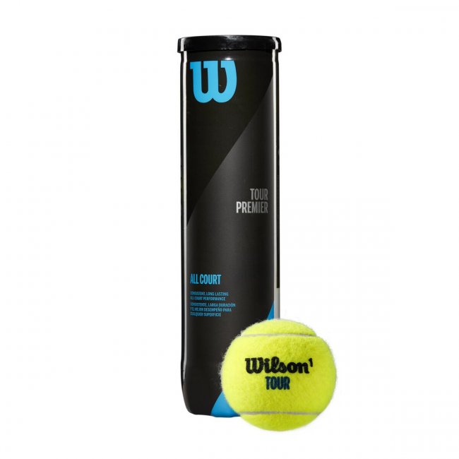 Wilson Tour Premier All Court Tennisbälle, 4er Dose, gelb