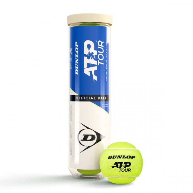 Dunlop ATP Official Ball Tennisbälle, 4er Dose, gelb
