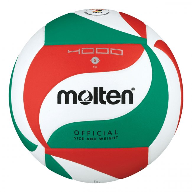 Molten V5M4000 Volleyball, weiß/grün/rot