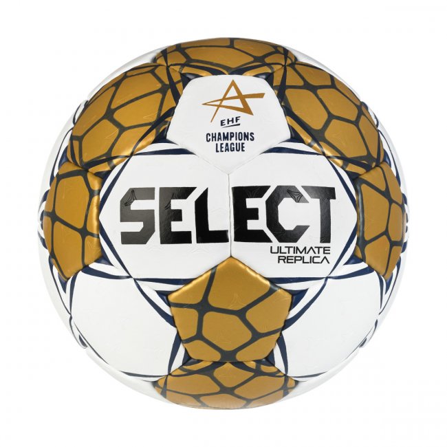 Select Ultimate Replica EHF Champions League v24 Handball, weiß/gold