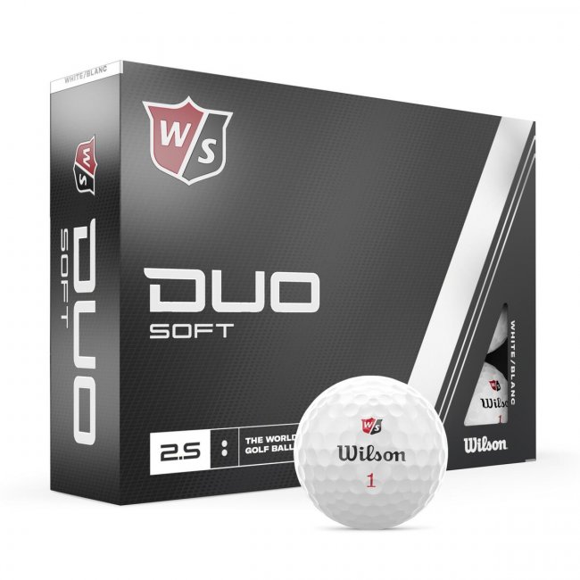 Wilson Staff DUO SOFT 2.S Golfbälle, 12er Box, weiß
