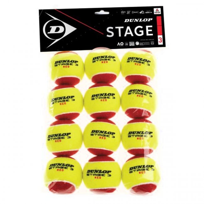 Dunlop Stage 3 Tennisbälle, 12er Pack, gelb