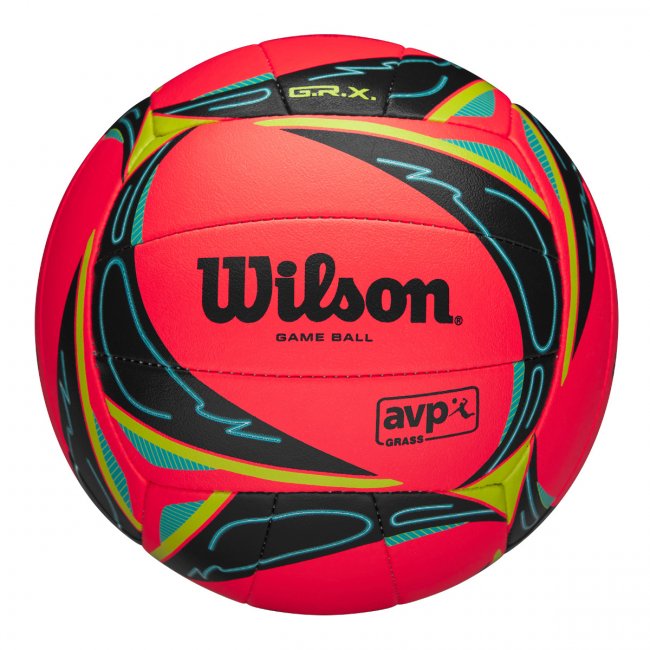 Wilson AVP Grass Official Beachvolleyball, rot/schwarz