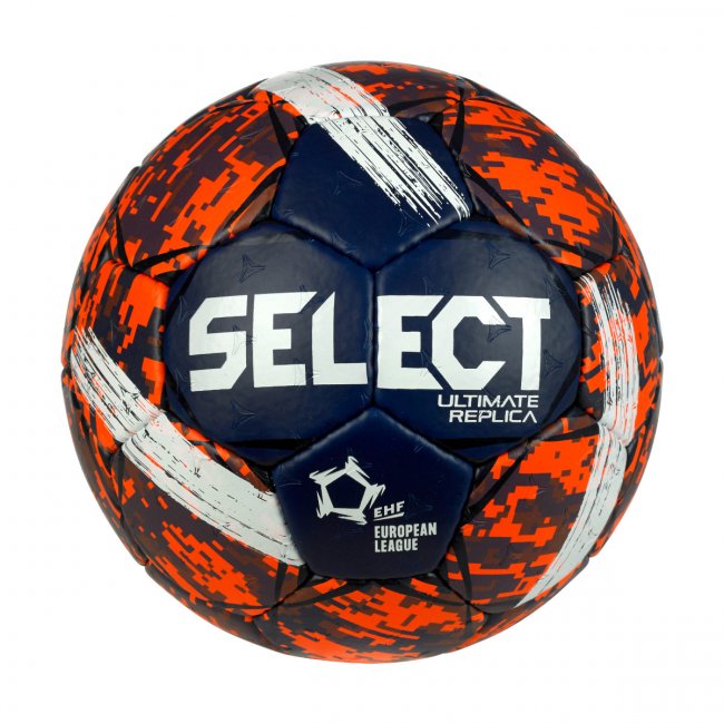 Select Ultimate Replica European-League v23 Handball, rot/blau