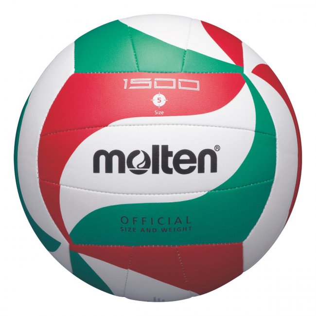 Molten V5M1500 Volleyball, weiß/grün/rot