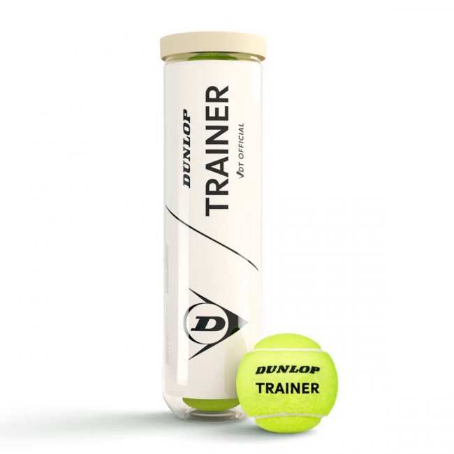 Dunlop Trainer VDT Official Tennisbälle, 4er Dose, gelb