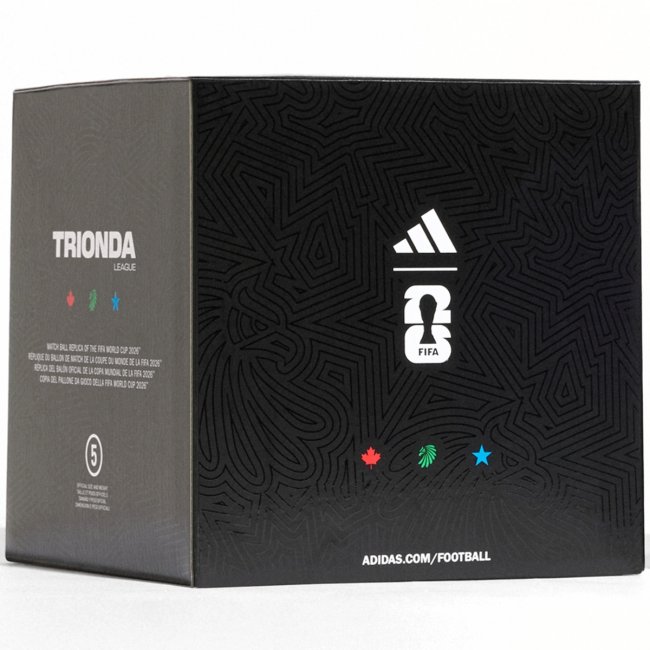 adidas WM26 Trionda League Fußball, Box, weiß/blau/rot/grün