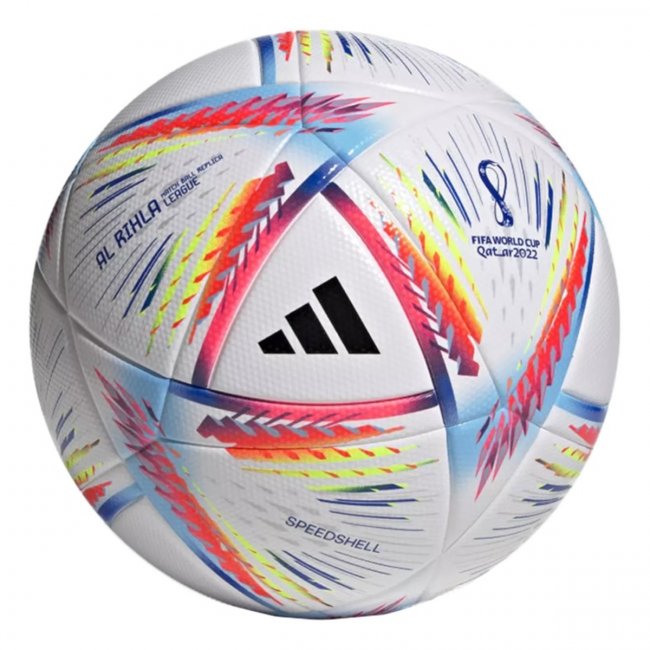 adidas WM22 Al Rihla League Fußball, weiß/bunt