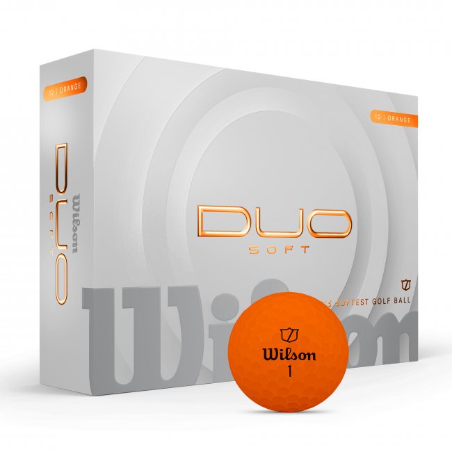 Wilson DUO Soft Golfbälle, 12er Box, orange