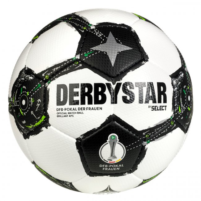 Derbystar DFB-Pokal Brillant APS Women v25 Fußball, weiß/schwarz/grün